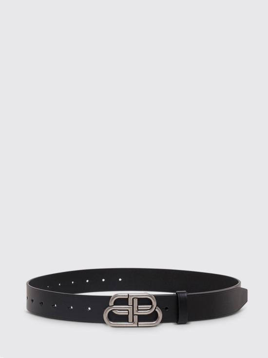 26FW 발렌시아가 BB 라지 레더 벨트 5703701CH0B 1000 Black