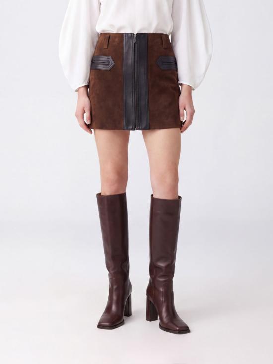 26FW 마르니 스커트 GOMX0848QUULV894 00M72 Brown