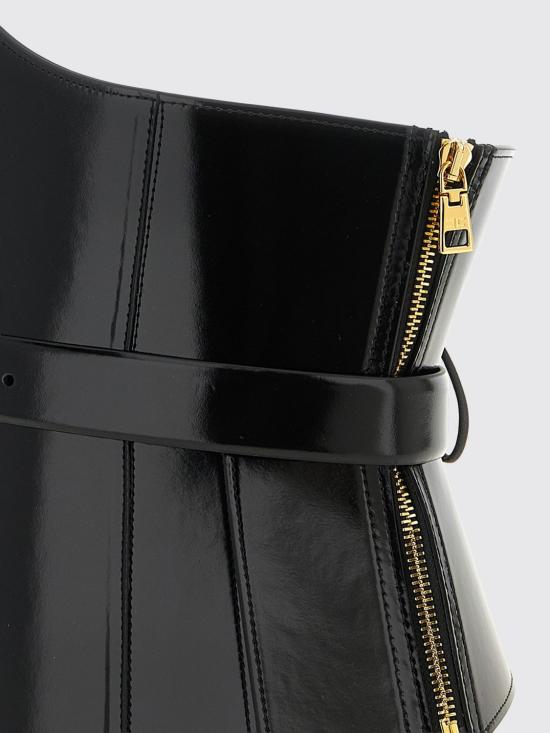 26FW 엘리자베타프랜치 와이드 벨트 CT58S67E2 110 Black - ELISABETTA FRANCHI