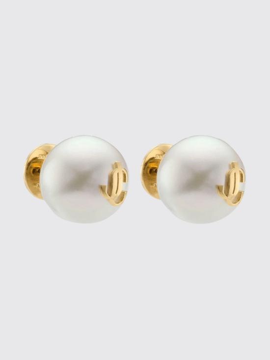 26FW 지미추 이어링 MAXIPEARLSTUDSDXQ GOLD WHITE - JIMMY CHOO