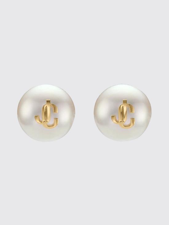 26FW 지미추 이어링 MAXIPEARLSTUDSDXQ GOLD WHITE