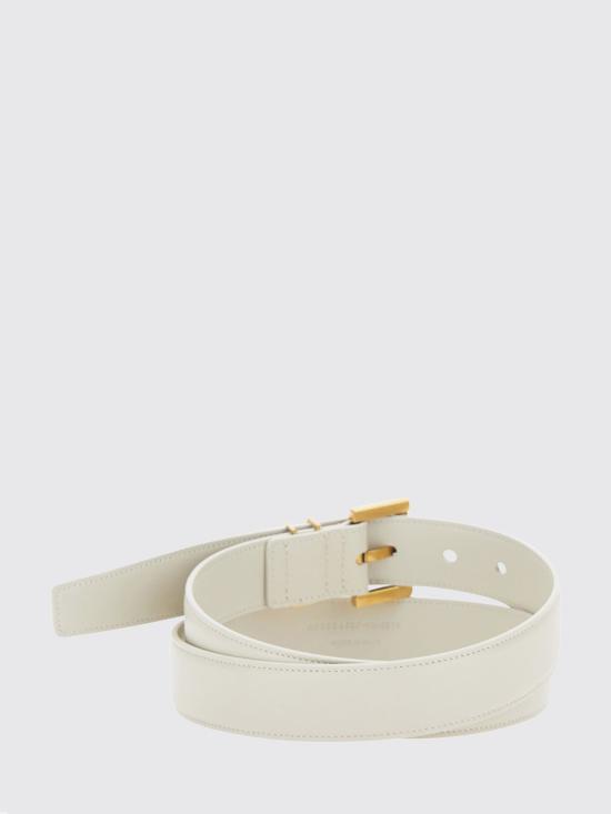 26FW 생로랑 카산드라 벨트 스퀘어 버클 스무스 레더 634437BOO0W 9207 White - SAINT LAURENT