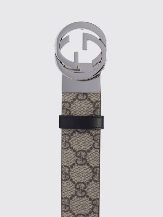 26FW 구찌 리버시블 GG 슈프림 벨트 473030KGDHN 9796 Sand - GUCCI
