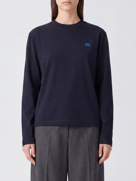 26FW 질샌더 반팔 티셔츠 J02GC0164J45048 402 Blue