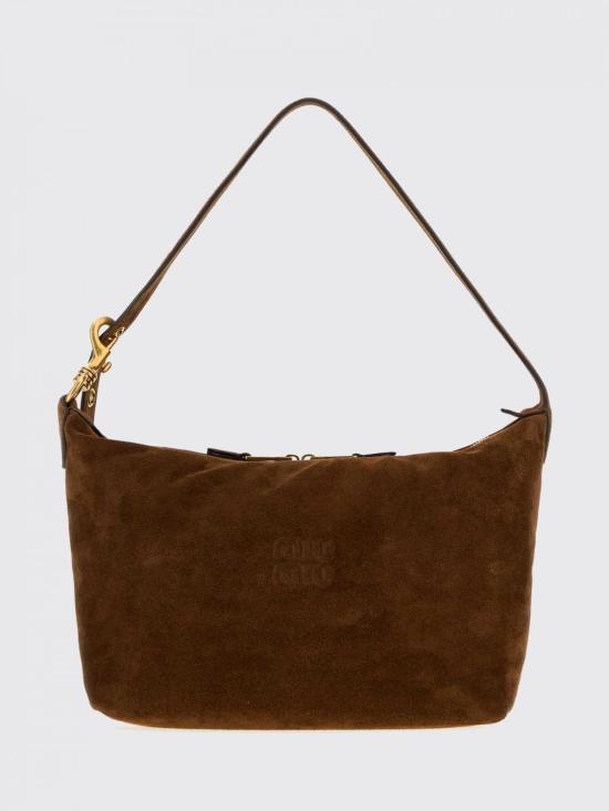 26FW 미우미우 스웨이드 스피릿 레더 백 5BC2172CSS F0324 Brown