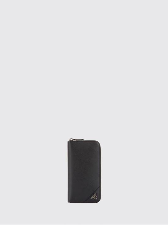 26FW 프라다 사피아노 가죽 지퍼 어라운드 장지갑 2ML317QME F0002 Black