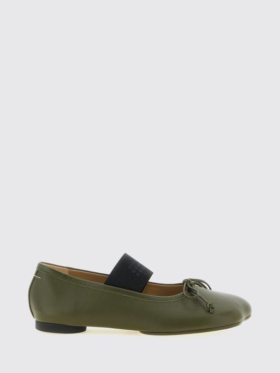 26FW MM6 메종마르지엘라 아나토믹 뉴메릭 발레리나 플랫 슈즈 S59WZ0099P3628 T7010 Green