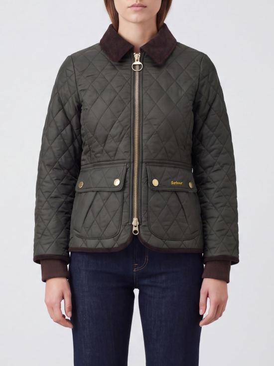 26FW 바버 비드넬 피티드 퀼티드 재킷 LQU1765 SG71 Sage