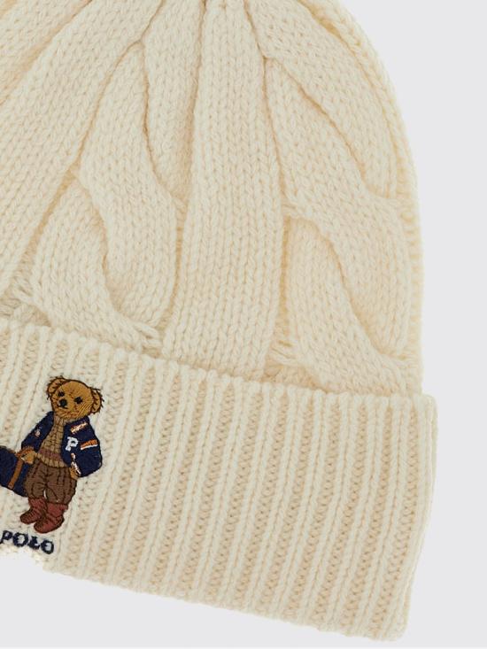 26FW 폴로 랄프로렌 비니 455P18118 003 Yellow Cream - POLO RALPH LAUREN