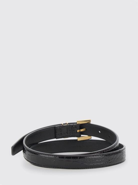 26FW 생로랑 카산드라 씬 스퀘어 버클 벨트 554465AACUZ 2053 Brown - SAINT LAURENT