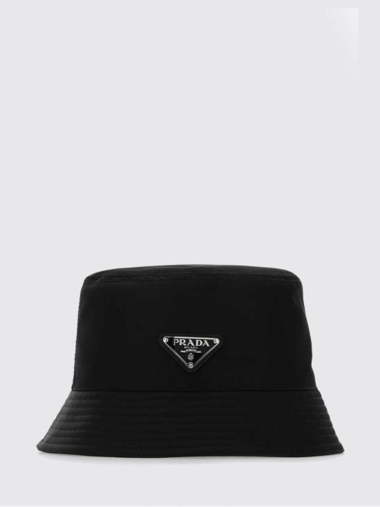 26FW 프라다 리나일론 삼각 로고 버킷 햇 리나일론 삼각 로고 버킷 햇 2HC1372DMI K42 Black