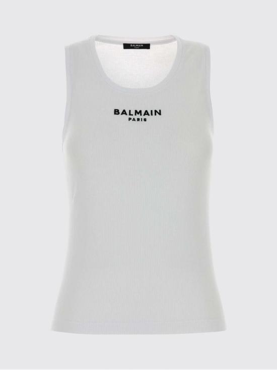 26FW 발망 탑 HF1EB075BD10 GAB White - BALMAIN