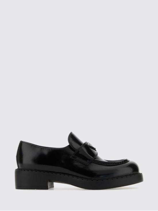 26FW 프라다 초콜릿 브러쉬드 레더 로퍼 1D246MFG050ULS F0002 Black