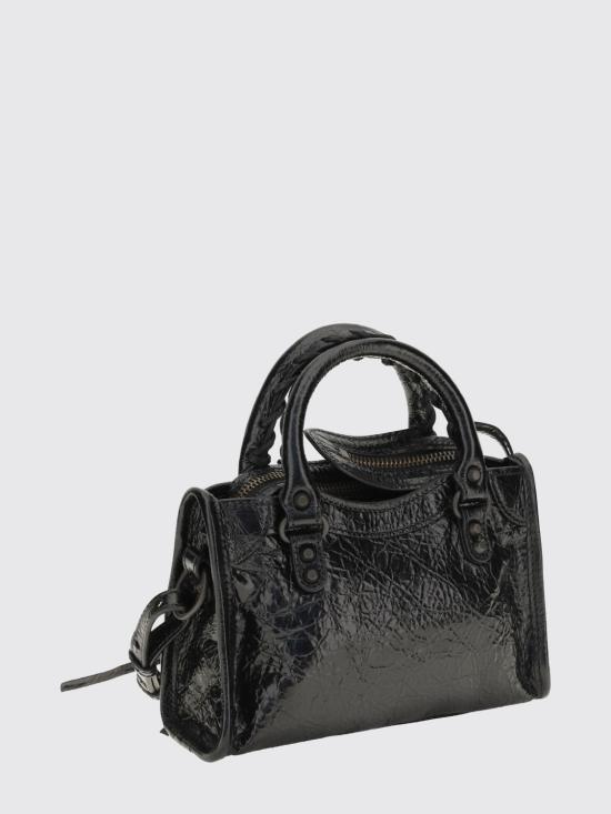 26FW 발렌시아가 르 시티 나노 램스킨 탑핸들 토트백 8657642ACFH 1000 Black - BALENCIAGA