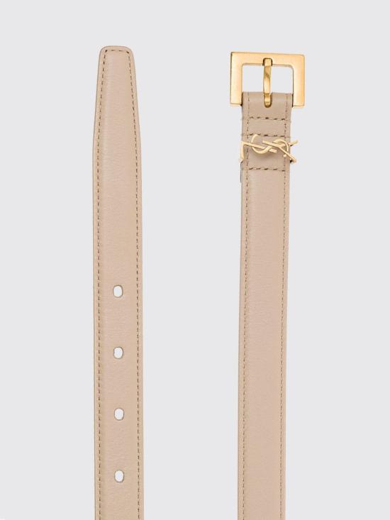 26FW 생로랑 카산드라 씬 스퀘어 버클 벨트 554465BOO0W 2721 Beige - SAINT LAURENT