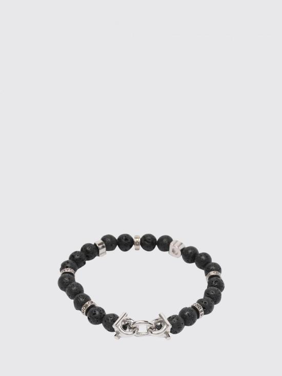 26FW 살바토레 페라가모 라바 스톤 간치니 브레이슬릿 770150 717501 PIETRA LAVICA Black - SALVATORE FERRAGAMO