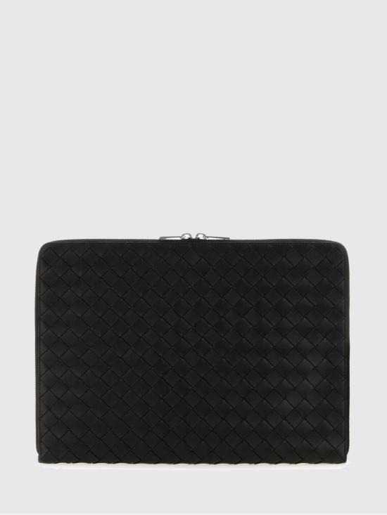 26FW 보테가베네타 인트레치아토 카프스킨 클러치 백 676591V1EC1 8803 Black - BOTTEGA VENETA
