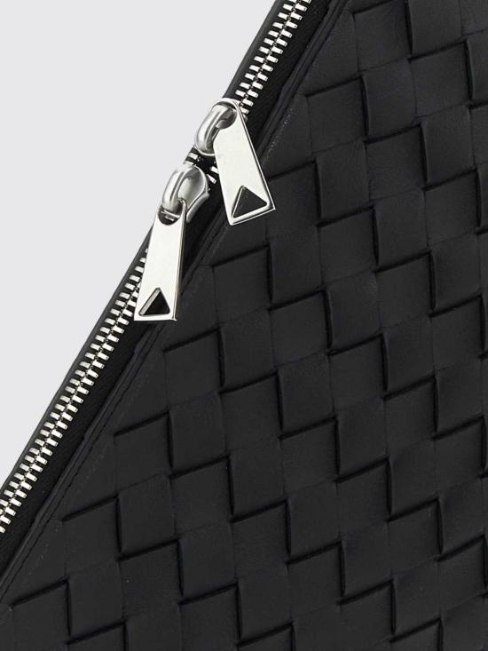 26FW 보테가베네타 인트레치아토 카프스킨 클러치 백 676591V1EC1 8803 Black - BOTTEGA VENETA