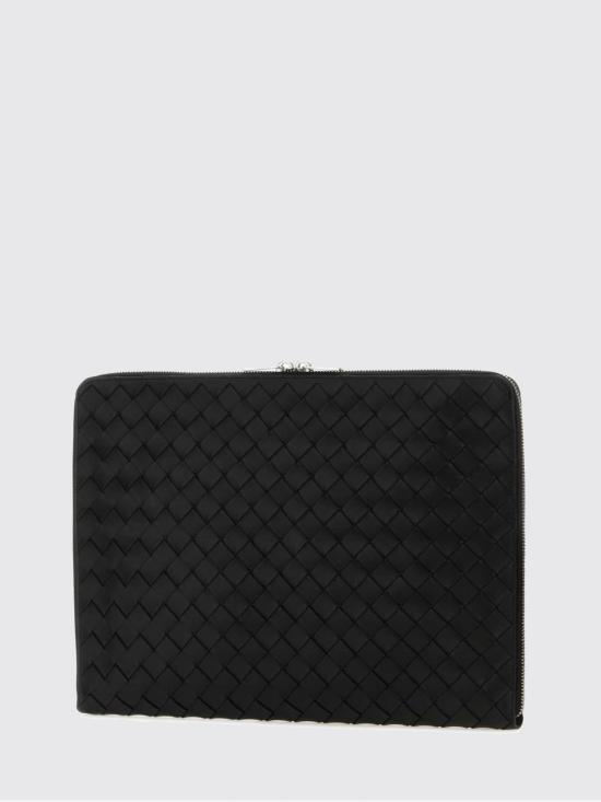26FW 보테가베네타 인트레치아토 카프스킨 클러치 백 676591V1EC1 8803 Black - BOTTEGA VENETA