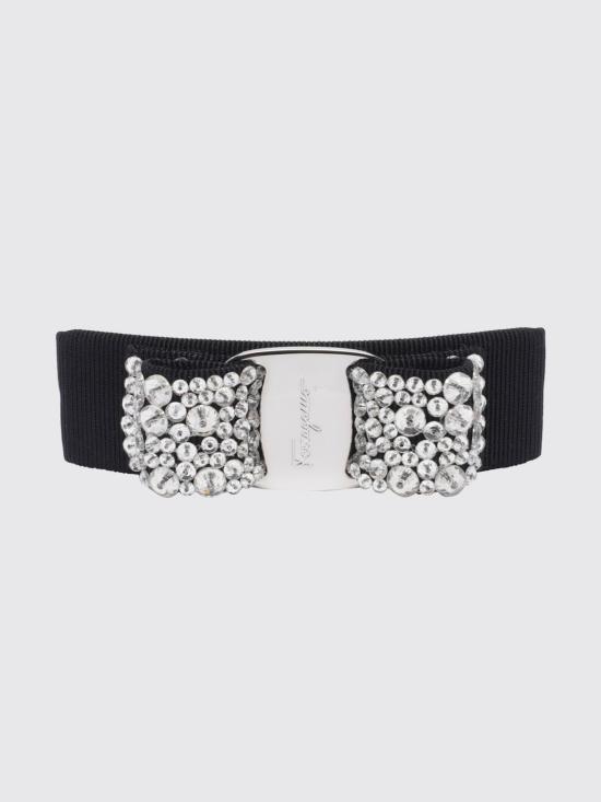 26FW 살바토레 페라가모 헤어 액세서리 342759 524894 NERO CRYSTAL Black