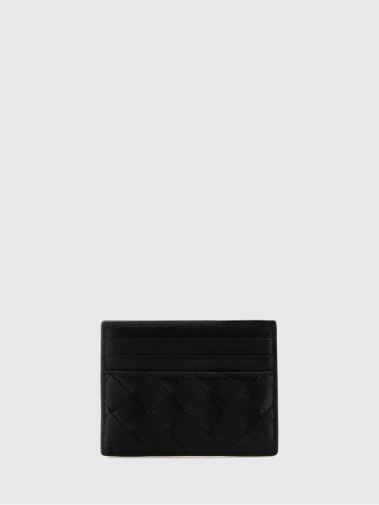 26FW 보테가베네타 인트레치아토 크레딧 카드 케이스 796324VCPP3 8425 Black - BOTTEGA VENETA