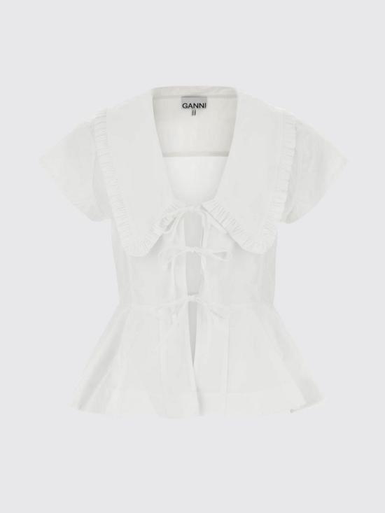 26FW 가니 탑 A1040341 151 White - GANNI