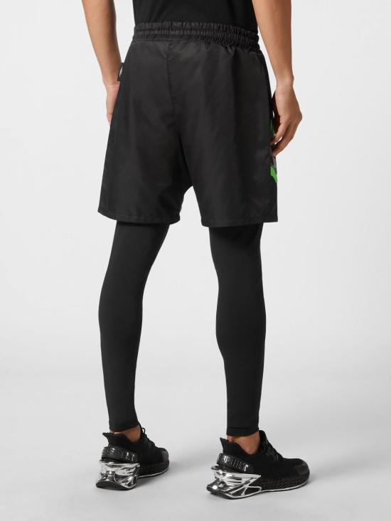 26SS 플레인스포츠 숏팬츠 FACCMJT2140STE003N 02 Black - PLEIN SPORT