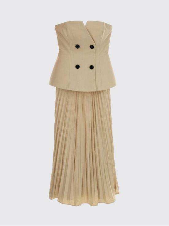 26FW 셀프 포트레이트 롱 원피스 AW26155MBG Beige - SELF PORTRAIT