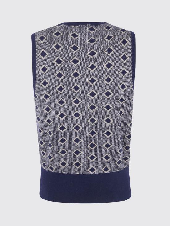 26FW 엠포리오 아르마니 니트 베스트 EM006267AF29811 FB056 Navy - EMPORIO ARMANI