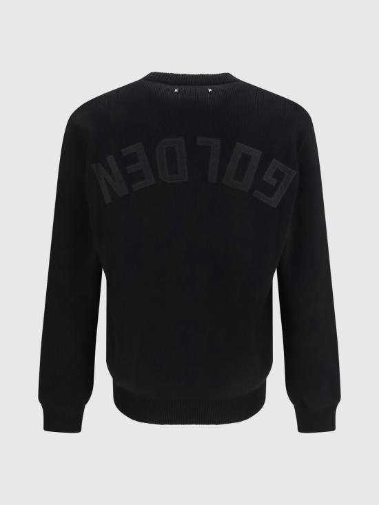 26FW 골든구스 Golden 레터링 밀리터리 크루넥 스웨터 GMP00841P00197290100 Black - GOLDEN GOOSE