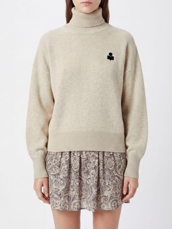 26FW 이자벨마랑에뚜왈 나샤 울 코튼 스탠드업 칼라 스웨터 PU0663FAC1L17E 02LY Grey
