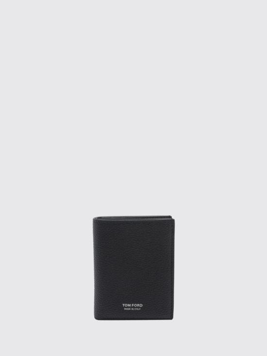 26FW 톰포드 그레인 레더 로고 폴디드 카드 홀더 Y0279LCL158S NAA Black