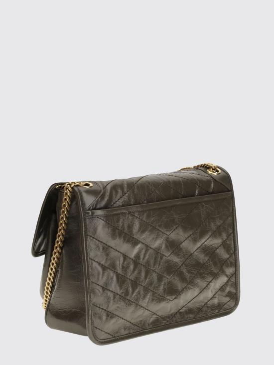 26FW 생로랑 니키 미디움 빈티지 레더 6331840EN07 3212 Moss Green - SAINT LAURENT