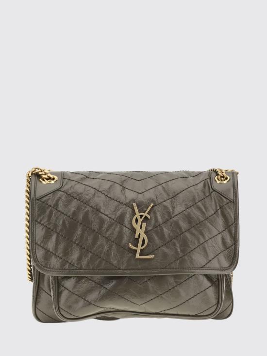26FW 생로랑 니키 미디움 빈티지 레더 6331840EN07 3212 Moss Green