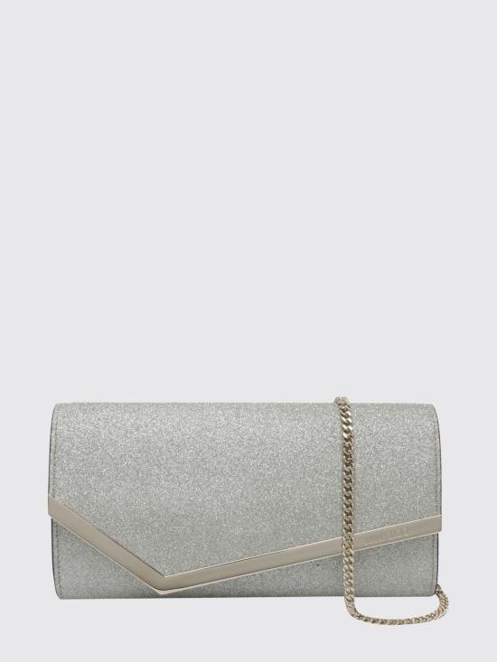 26FW 지미추 클러치/파우치 EMMIEDGZ PLATINUM ICE Silver