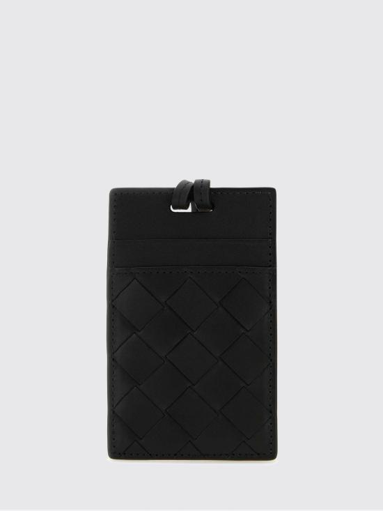 26FW 보테가베네타 인트레치아토 스트랩 카드 케이스 755574VCPQ1 8803 Black - BOTTEGA VENETA