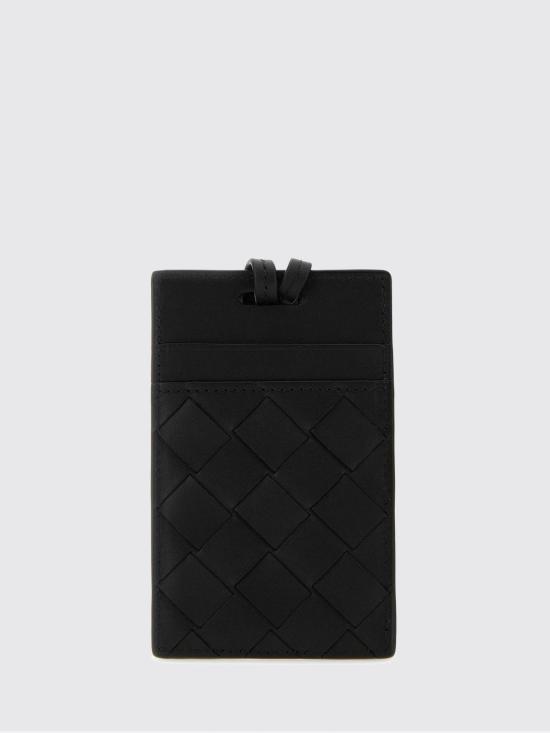 26FW 보테가베네타 인트레치아토 스트랩 카드 케이스 755574VCPQ1 8803 Black