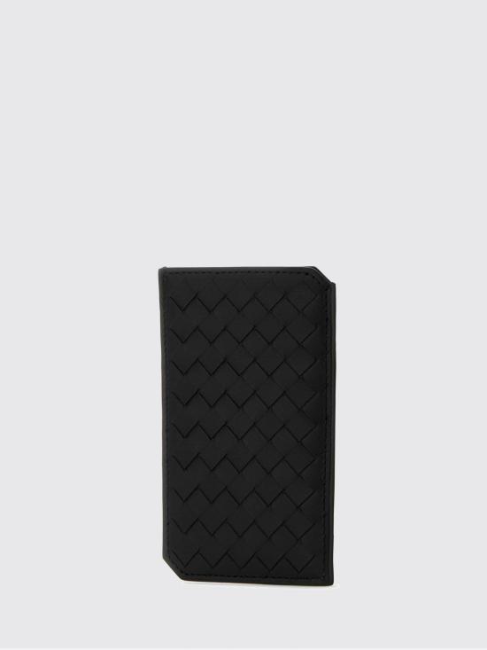 26FW 보테가베네타 인트레치아토 카드 홀더 796963V4LQ1 1000 Black - BOTTEGA VENETA