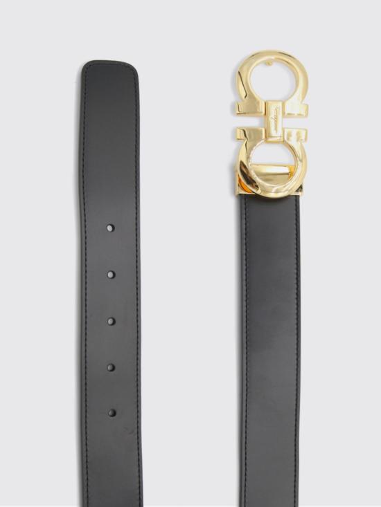 26FW 살바토레 페라가모 간치니 레더 벨트 675542 586940 047 Black - SALVATORE FERRAGAMO