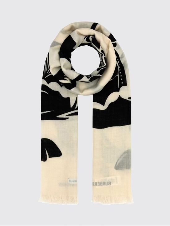 26FW 버버리 자수 울 스카프 8099096 Beige
