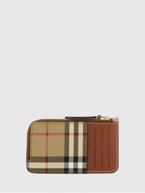 26FW 버버리 체크 지퍼 카드 케이스 8109804 Brown - BURBERRY