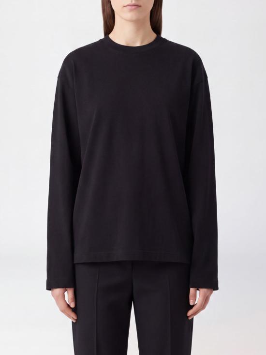 26FW 질샌더 반팔 티셔츠 J02GC0174J20348 001 Black