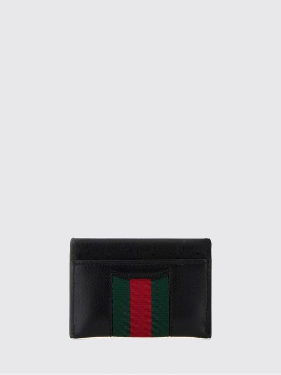 26FW 구찌 홀스빗 웹 카드 케이스 867122AAGF7 1053 Black - GUCCI