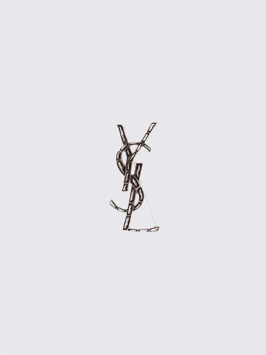 26FW 생로랑 YSL 오피움 크로커다일 브로치 470371Y1500 8142 Steel