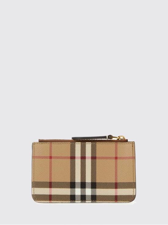26FW 버버리 스트랩 체크 코인 케이스 8070420 Beige - BURBERRY