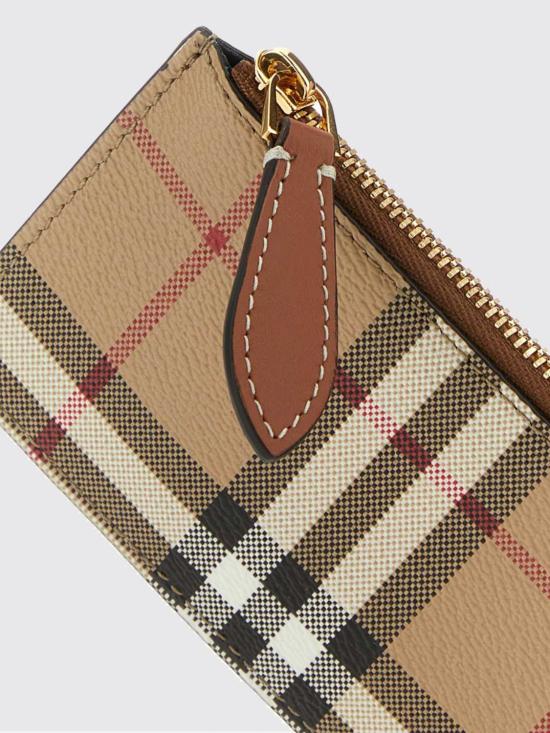 26FW 버버리 스트랩 체크 코인 케이스 8070420 Beige - BURBERRY