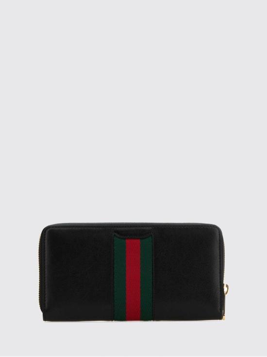 26FW 구찌 홀스빗 웹 집 어라운드 월렛 867124AAGOQ 1057 Black - GUCCI