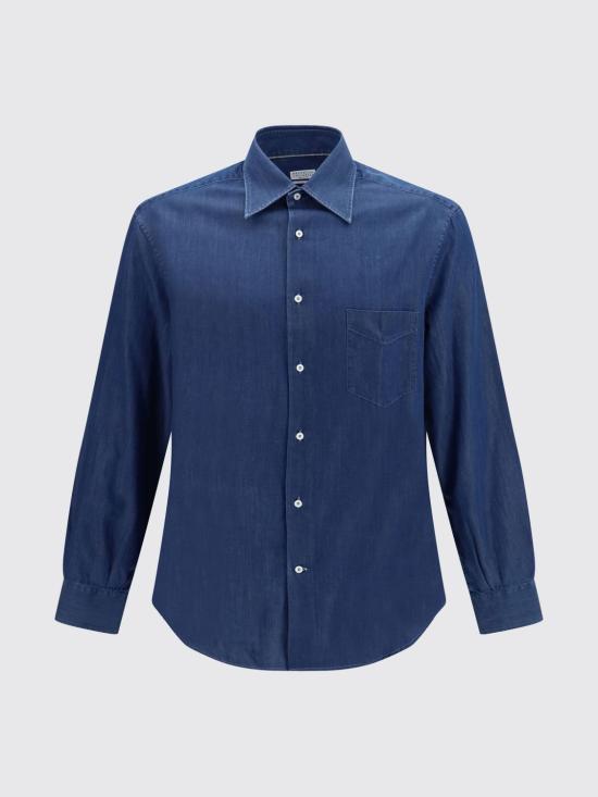 26SS 브루넬로 쿠치넬리 셔츠 MR6830621 C003 Denim - BRUNELLO CUCINELLI