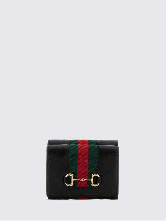 26FW 구찌 홀스빗 웹 스몰 트라이폴드 월렛 867131AAGF7 1053 Black