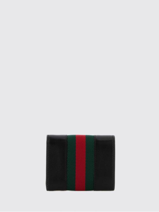 26FW 구찌 홀스빗 웹 스몰 트라이폴드 월렛 867131AAGF7 1053 Black - GUCCI